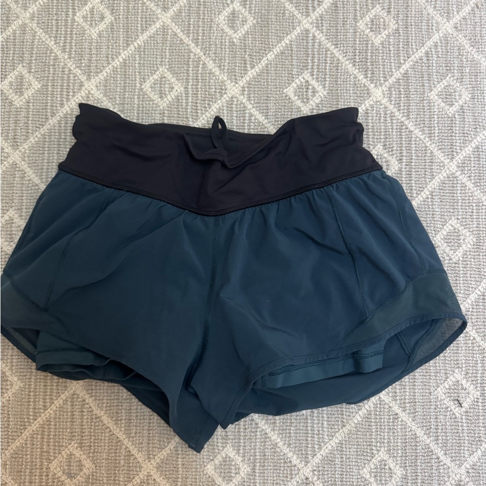 Lululemon Athletica Black and Dark Blue Athletic Shorts